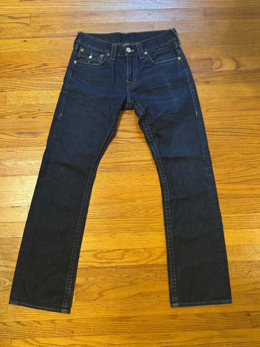 Men's True Religion Dark Blue Straight Leg Jeans